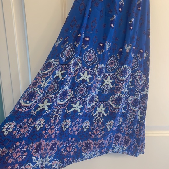 Anthropologie Halter Backless Pattern Summer Dress - Picture 3 of 8